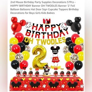 MICKEY MOUSE • Party Decorations 2 year old